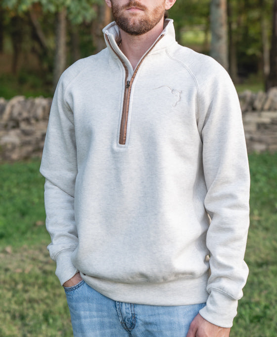 Buffalo Trace Cream Half-Zip Sweatshirt with Swoosh Logo - Image 3