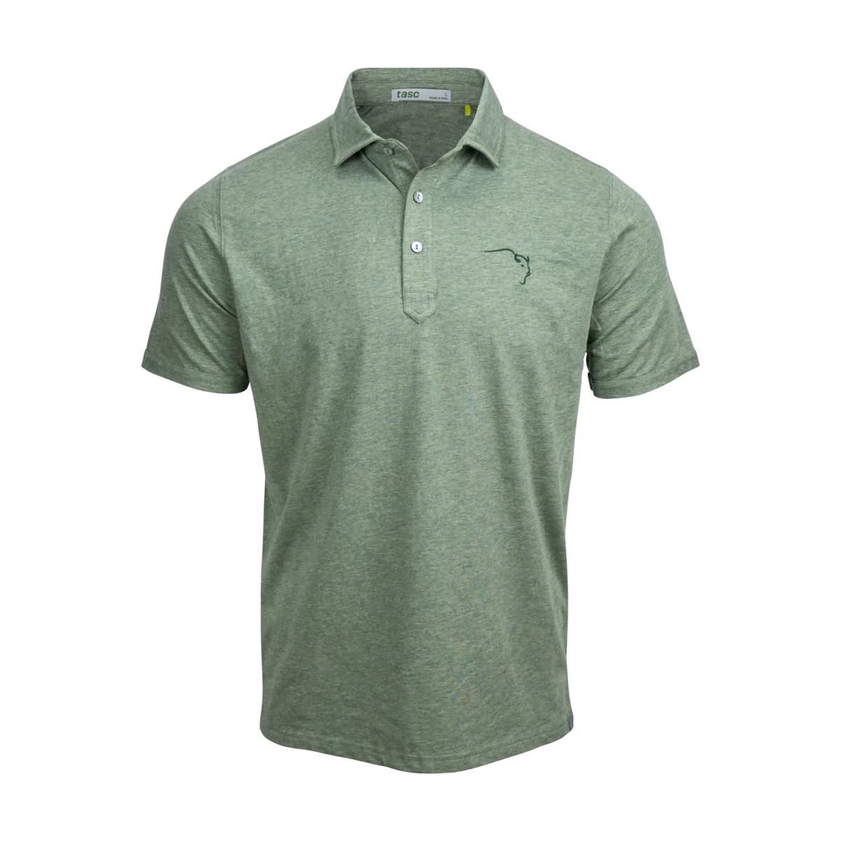 Buffalo Trace Green Heather Everywhere Swoosh Polo by Tasc