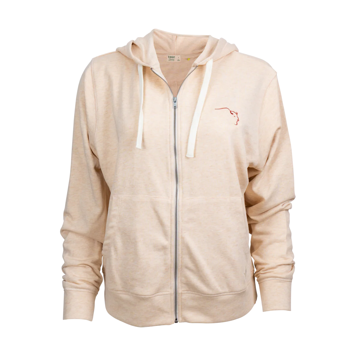 Buffalo Trace Stadium Zip-Up Cream Hoodie by Tasc
