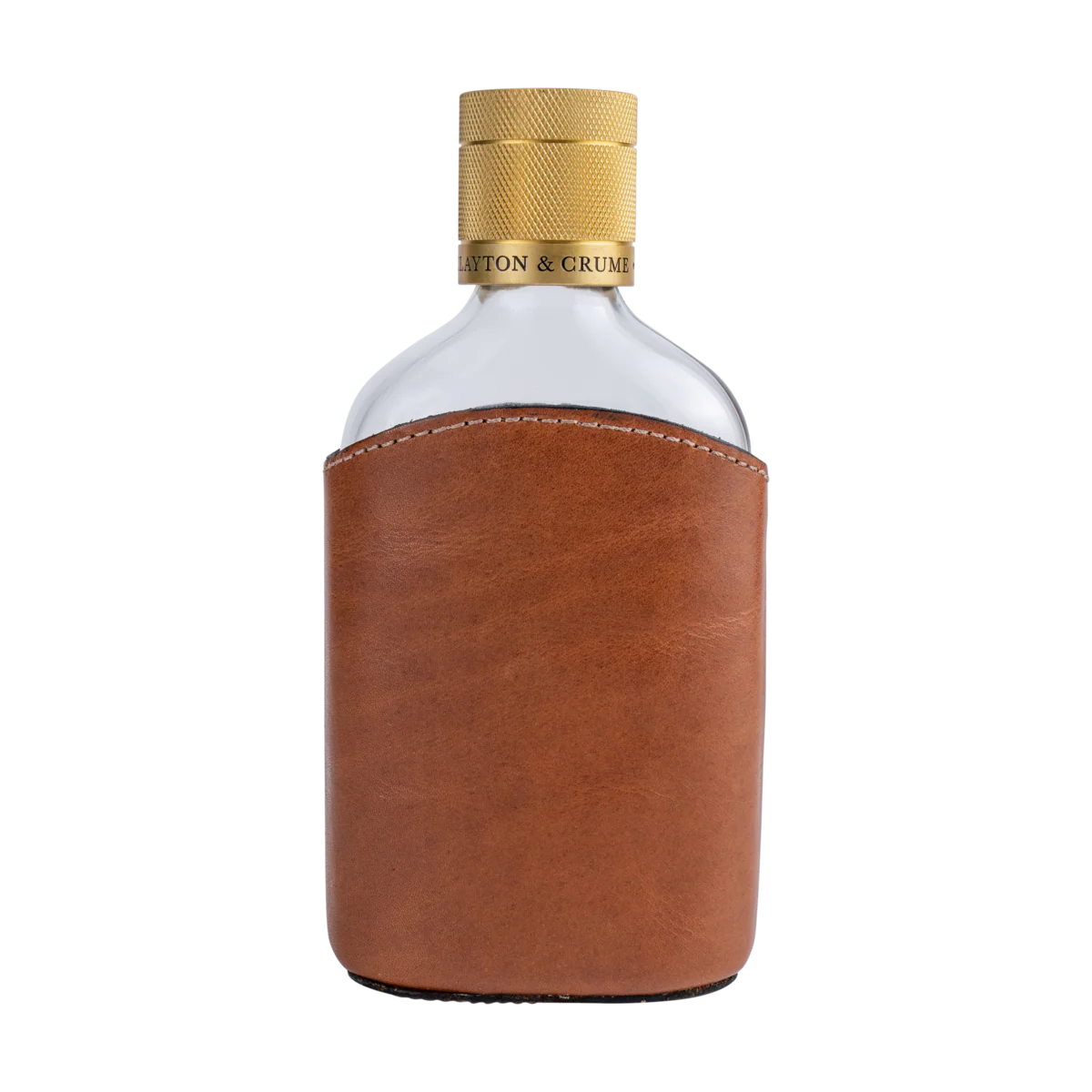 Buffalo Trace Leather Wrapped Glass Flask - Image 5